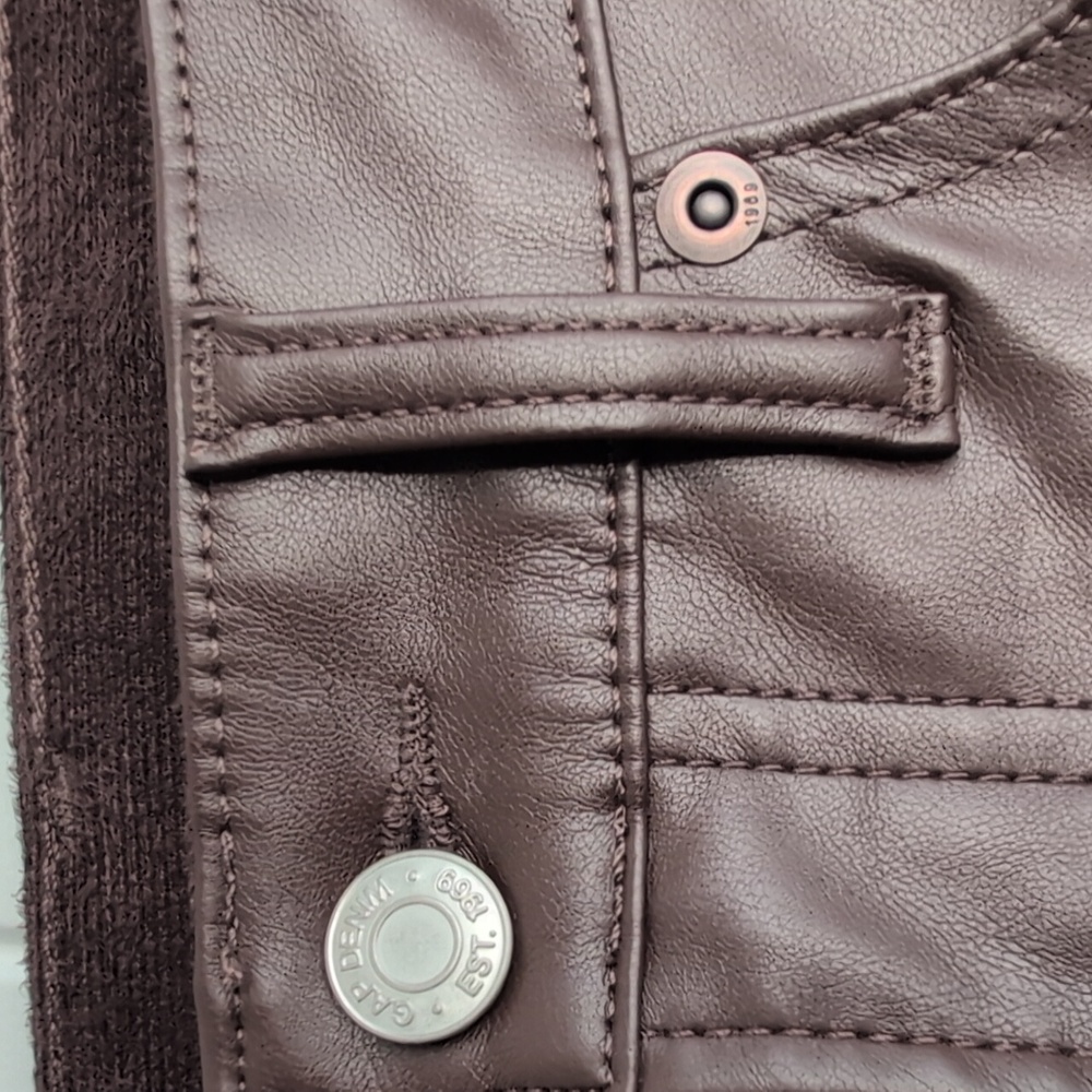GAP Vintage Slim High Rise Faux Leather Jeans - Picture 9 of 11